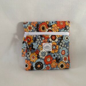 Bolsita cremallera Flores retro