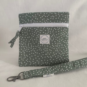 Bolsita cremallera Lunares verde