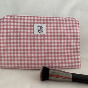 neceser cuadro vichy rosa