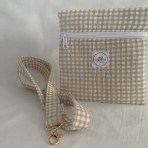 bolsa cuadro vichy mostaza