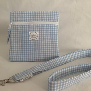 Bolsita cremallera Cuadro vichy azul