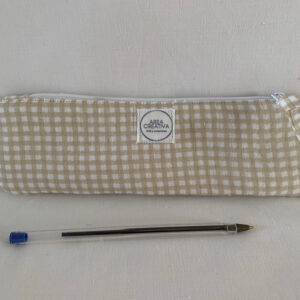 Estuche Cuadro vichy mostaza