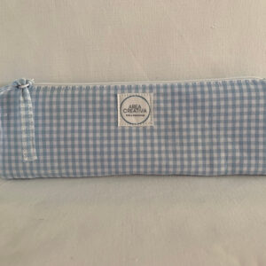 Estuche Cuadro vichy azul