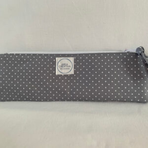 Estuche Lunares gris