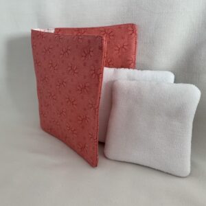 Funda Desmaquilladores flores en rojo