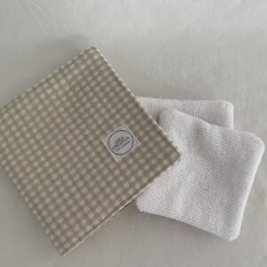 Funda Desmaquilladores cuadro vichy mostaza