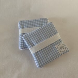 Desmaquilladores Pack 2 cuadro vichy azul