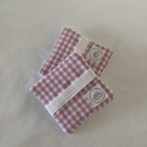 Desmaquilladores Pack 2 cuadro vichy rosa