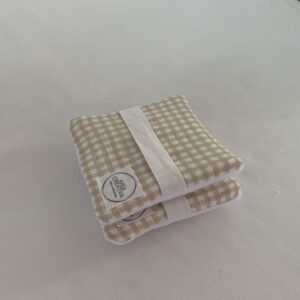 Desmaquilladores Pack 2 cuadro vichy mostaza