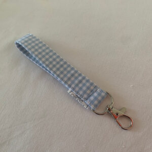 Llavero Cuadro vichy azul