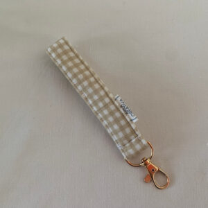 Llavero Cuadro vichy mostaza